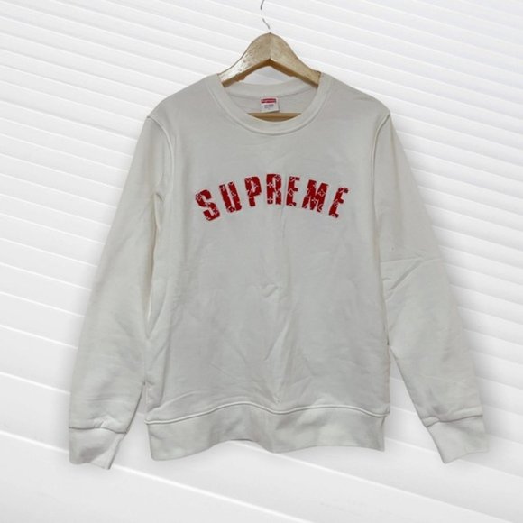 Supreme Other - Supreme white pullover sweatshirt L